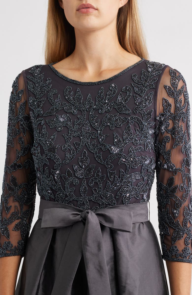 Pisarro Nights Sequin Bodice Gown, Alternate, color, Slate 421
