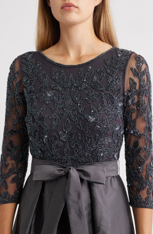 Pisarro Nights Sequin Bodice Gown In Black