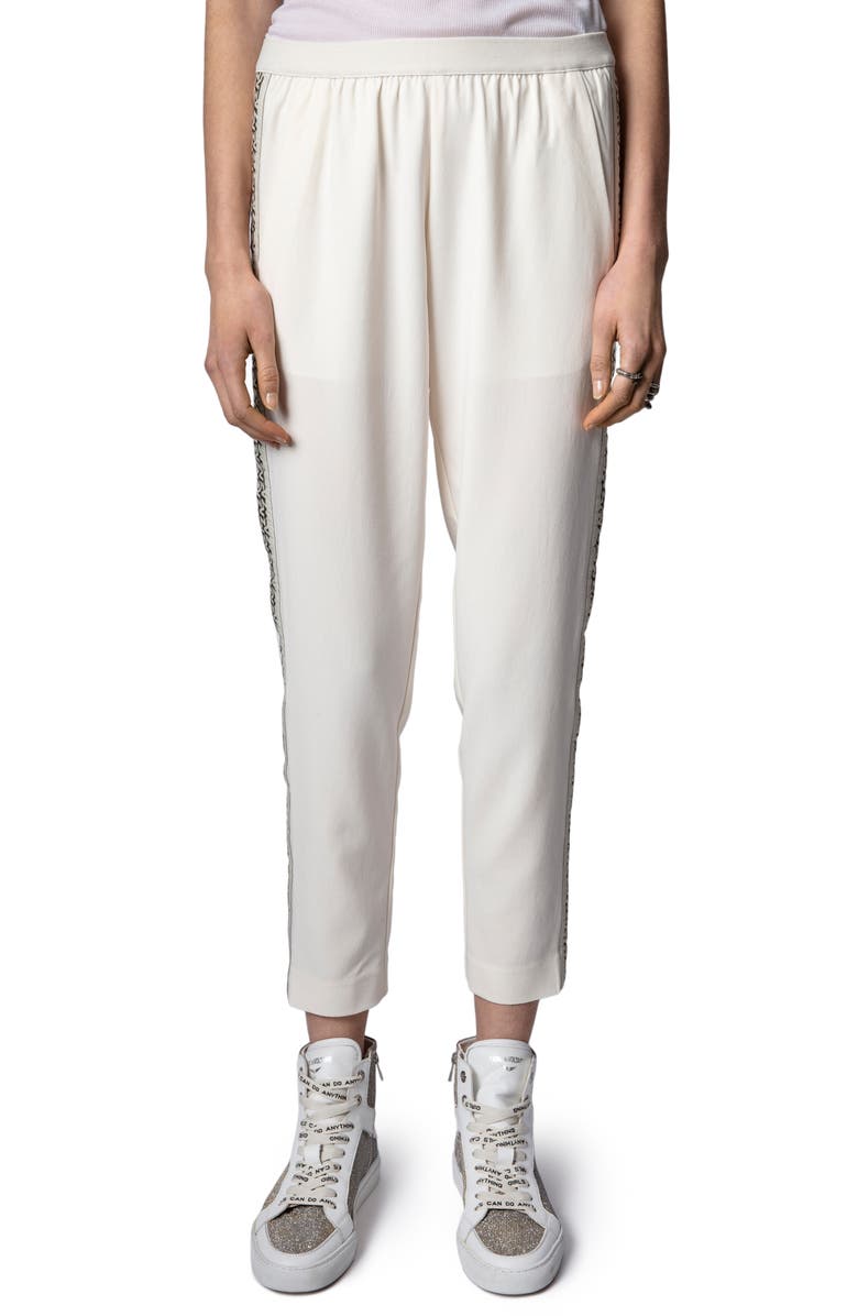 Zadig & Voltaire Paula Stripe Pants, Main, color, 