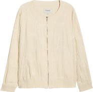 Liverpool Los Angeles Floral Appliqué Cotton Jacket