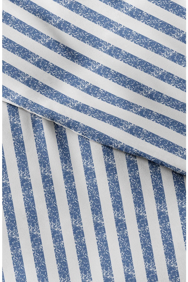 Home Spun Home Collection Premium Ultra Soft 3-Piece Rugged Stripes Full/Queen Duvet Set - Navy, Alternate, color, NAVY