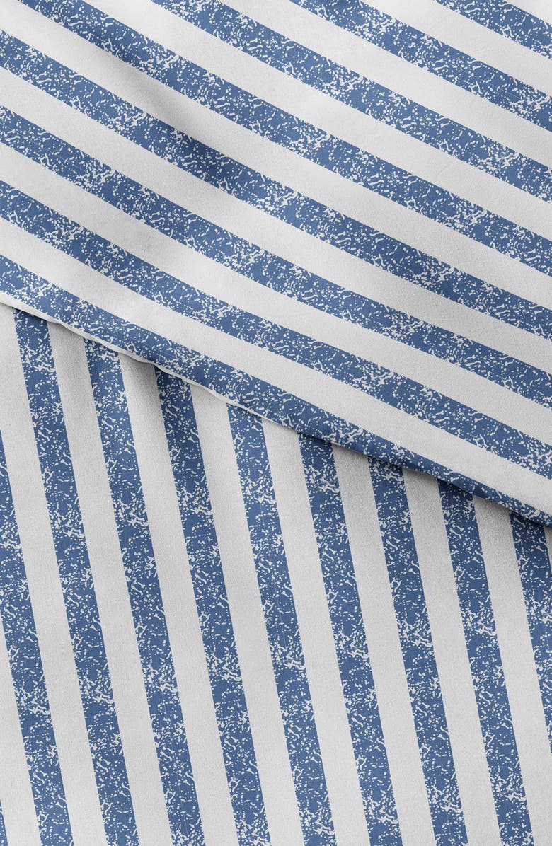 IENJOY HOME Home Spun Home Collection Premium Ultra Soft 3-Piece Rugged Stripes Full/Queen Duvet Set - Navy, Alternate, color, Navy