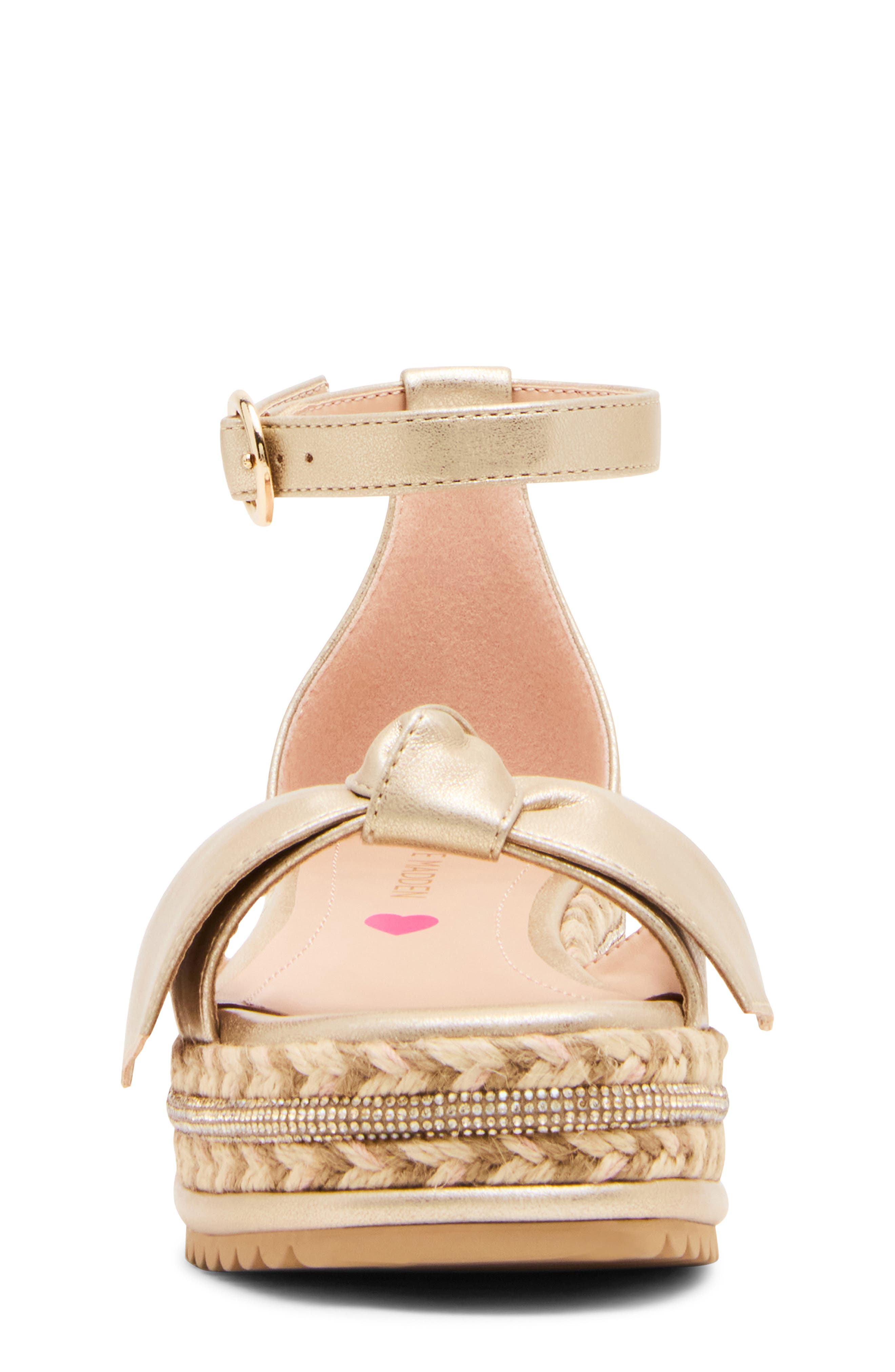 Steve Madden Kids' Lucille Ankle Strap Platform Sandal, Alternate, color, Gold