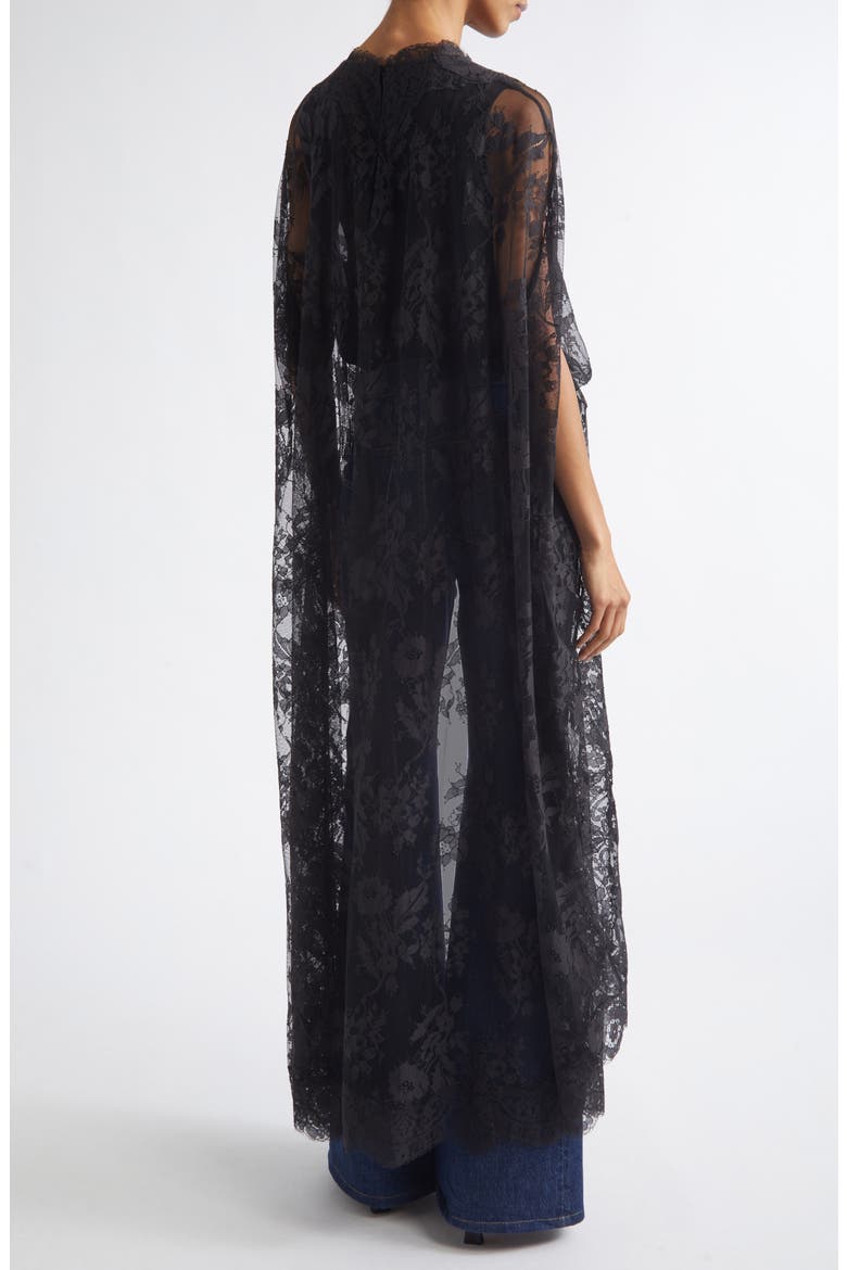 Valiant Lace Cape Top, Alternate, color, BLACK