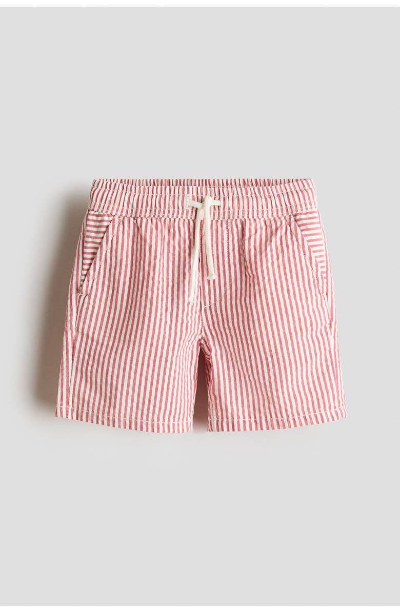 H&M Seersucker shorts, Alternate, color, Red/Striped