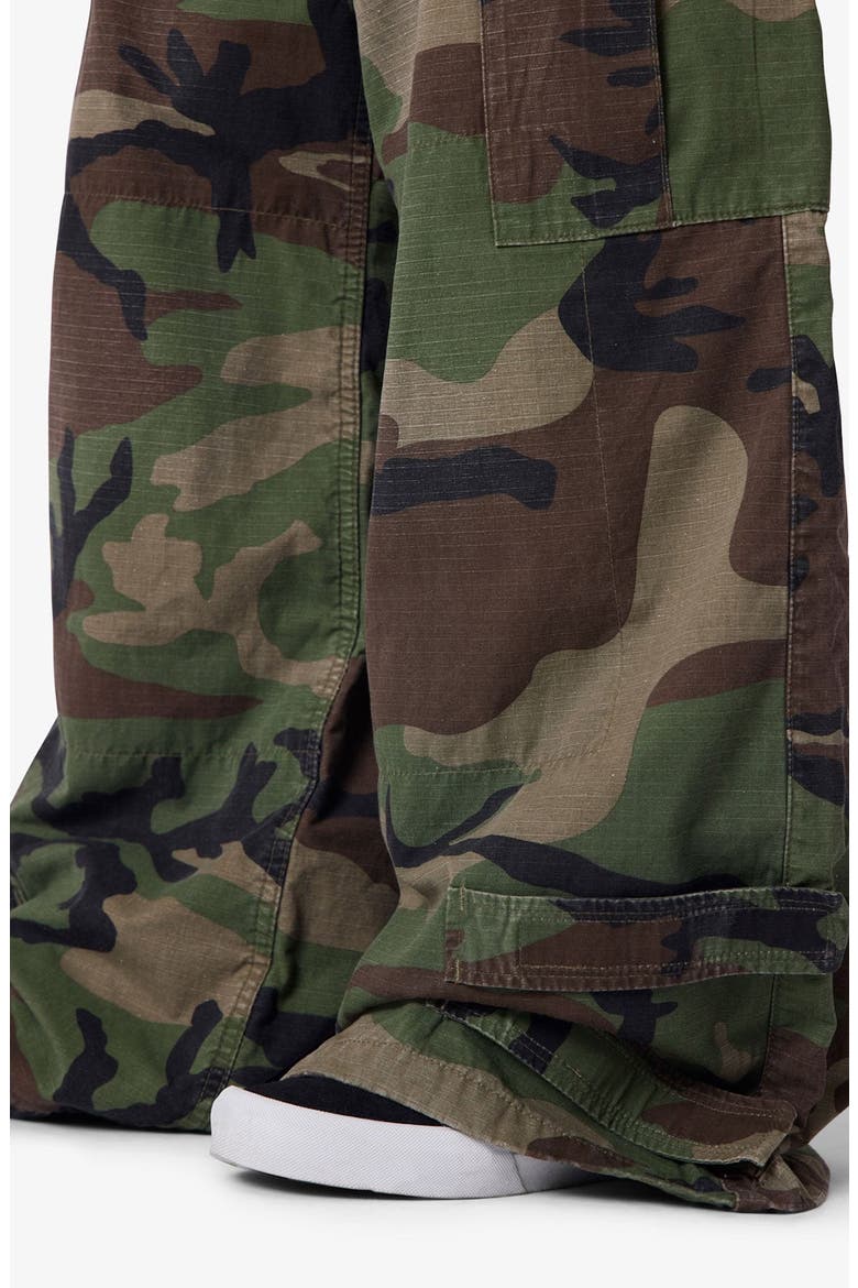 Military Rave Wide Leg Cargo Pants, Alternate, color, CAMO