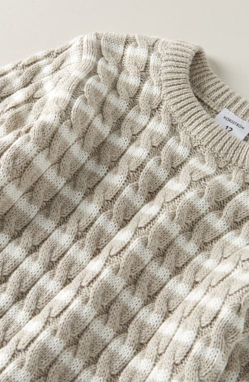 Nordstrom Cable Sweater Romper In Animal Print