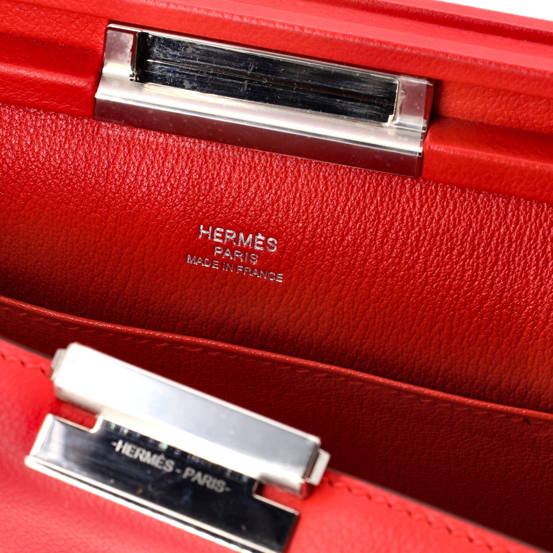 Pre-Owned Hermes Clic-H Shoulder Bag Evercolor 21, Alternate, color, Rouge De Coeur