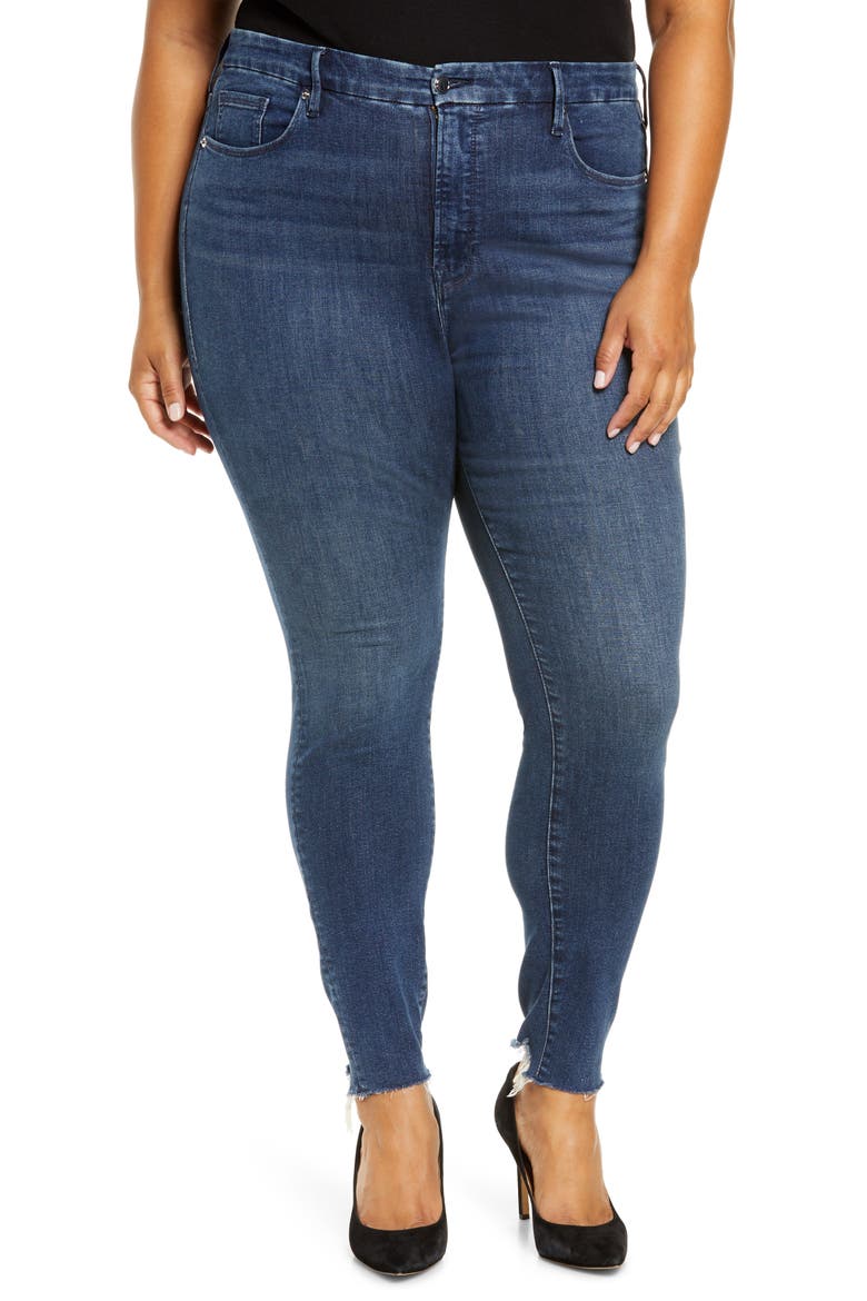 Good Legs High Waist Raw Hem Skinny Jeans, Alternate, color, BLUE701