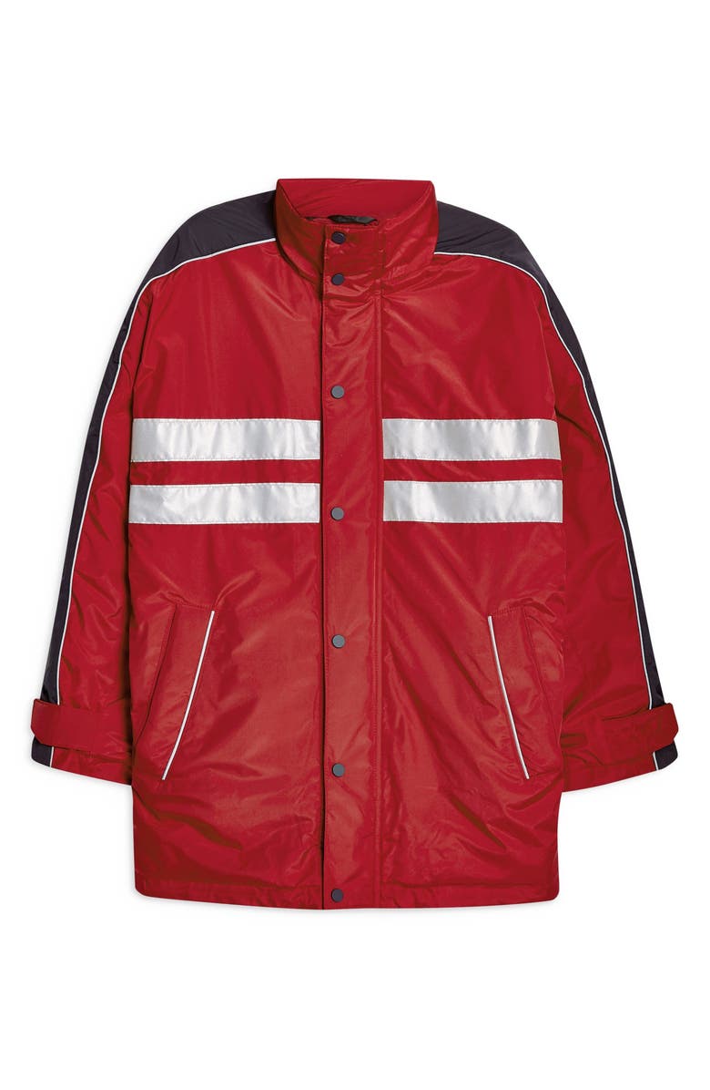 Topman Reflective Tape Classic Jacket, Alternate, color,