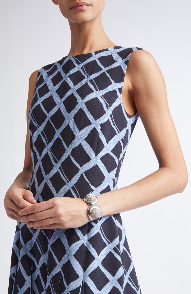 Oscar de la Renta Pavè Hinge Cuff Bracelet, Alternate, color, Silver