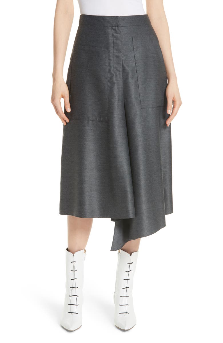 Tibi Asymmetrical Drape Skirt, Main, color,