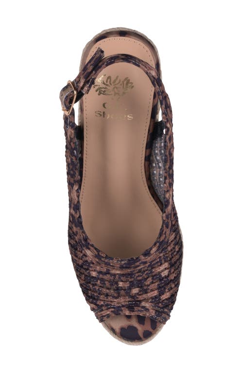Gc Shoes Amira Slingback Espadrille Wedge Sandal In Leopard