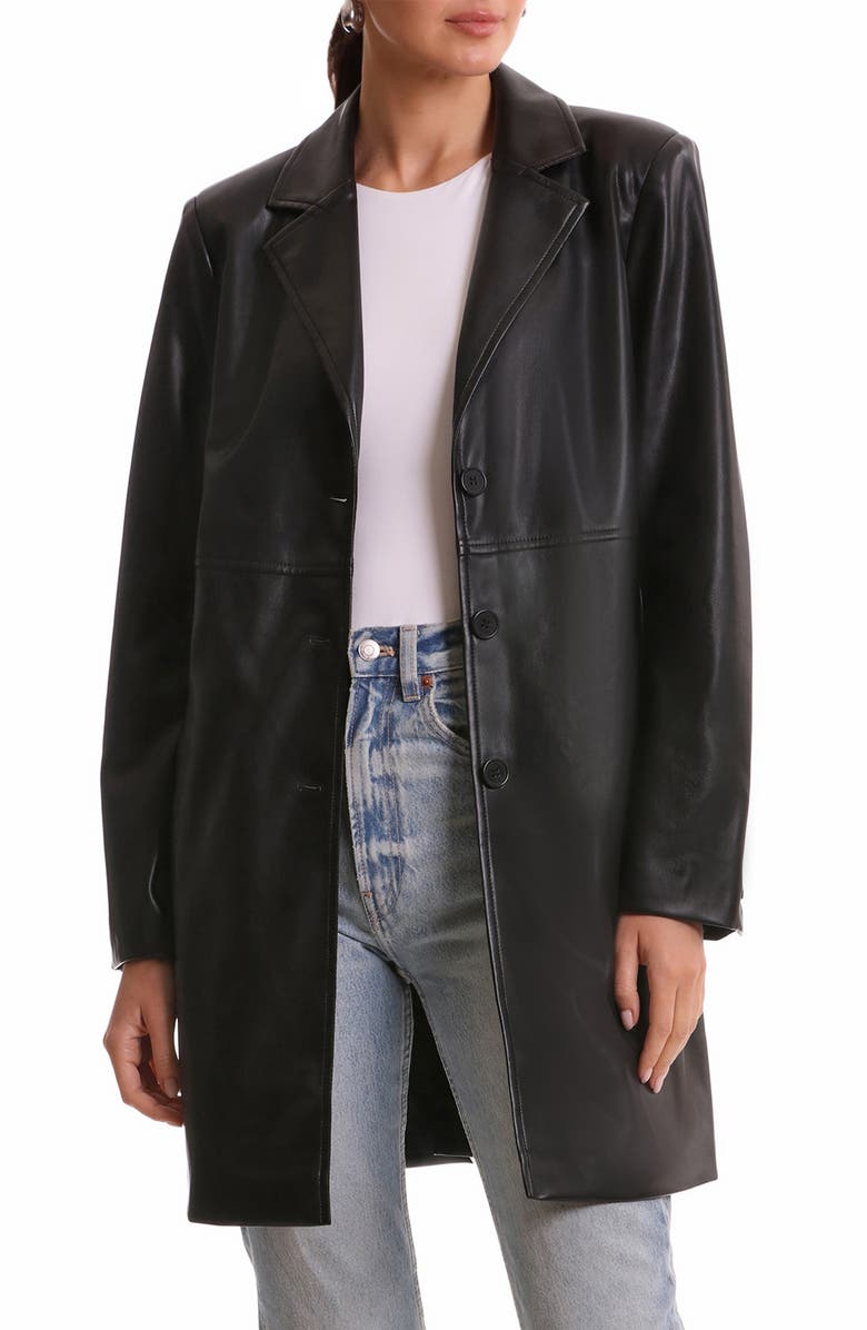 Bagatelle Faux Leather Blazer Jacket, Main, color,