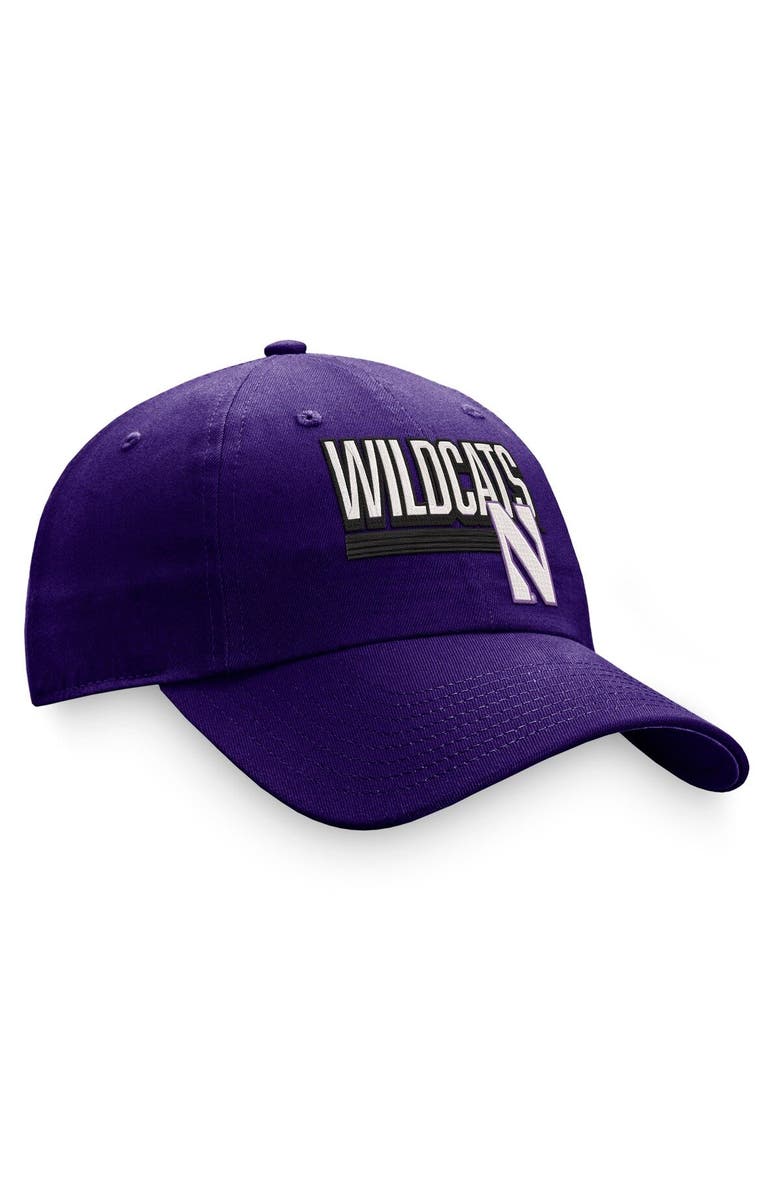 TOP OF THE WORLD Men's Top of the World Purple Northwestern Wildcats Slice Adjustable Hat, Alternate, color,