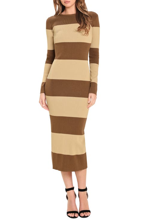 Striped Sweater Maxi Dress