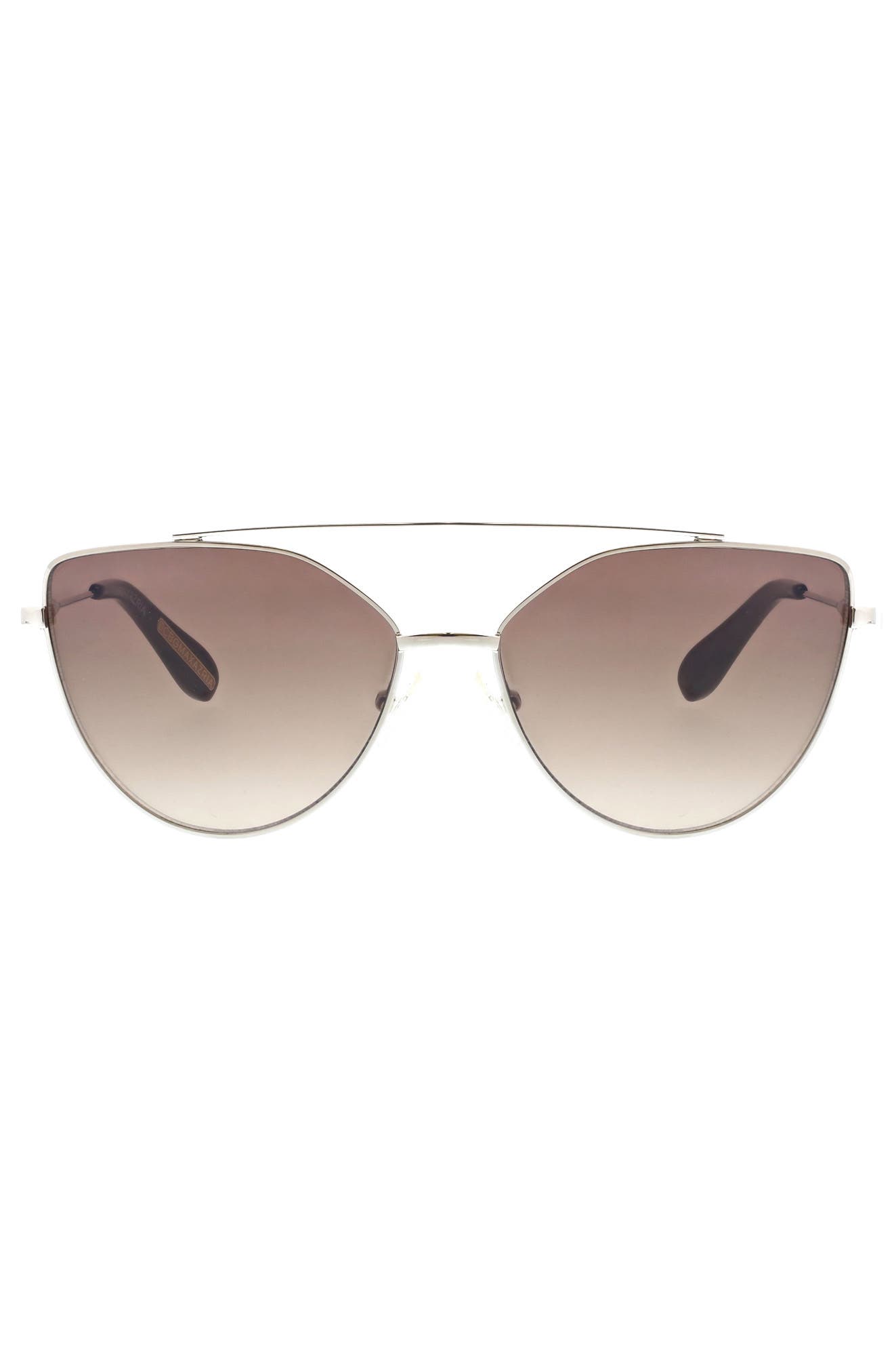 BCBGMAXAZRIA 60mm Metal Browline Cat Eye Sunglasses