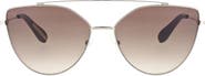 BCBG 60mm Metal Browline Cat Eye Sunglasses