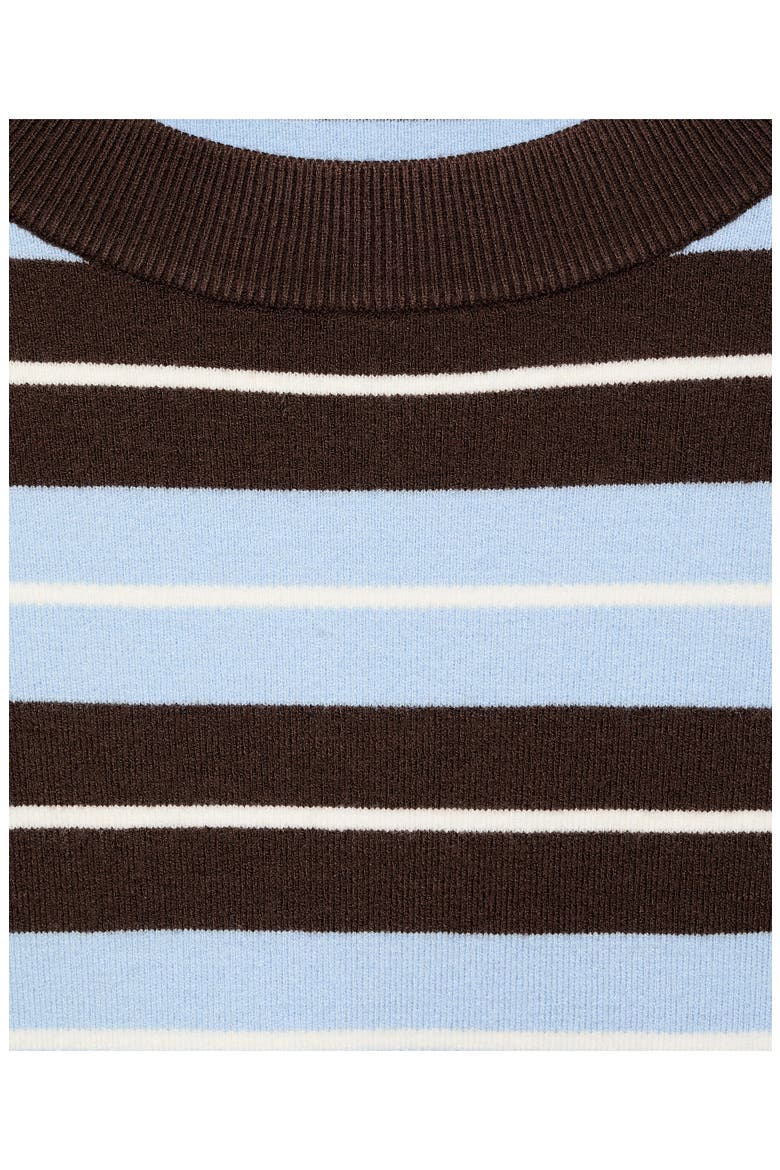 Lotuina Stripe Sweater, Alternate, color, CHOCOLATE