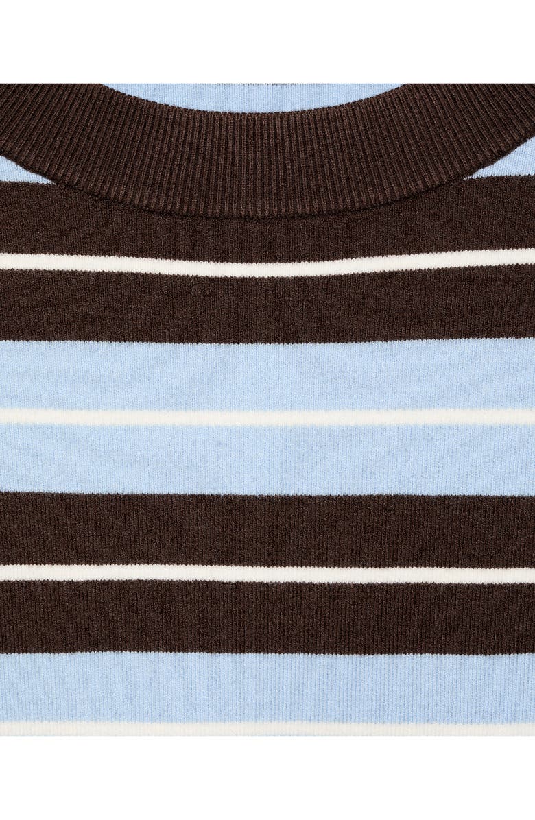 MANGO Lotuina Stripe Sweater, Alternate, color, Chocolate