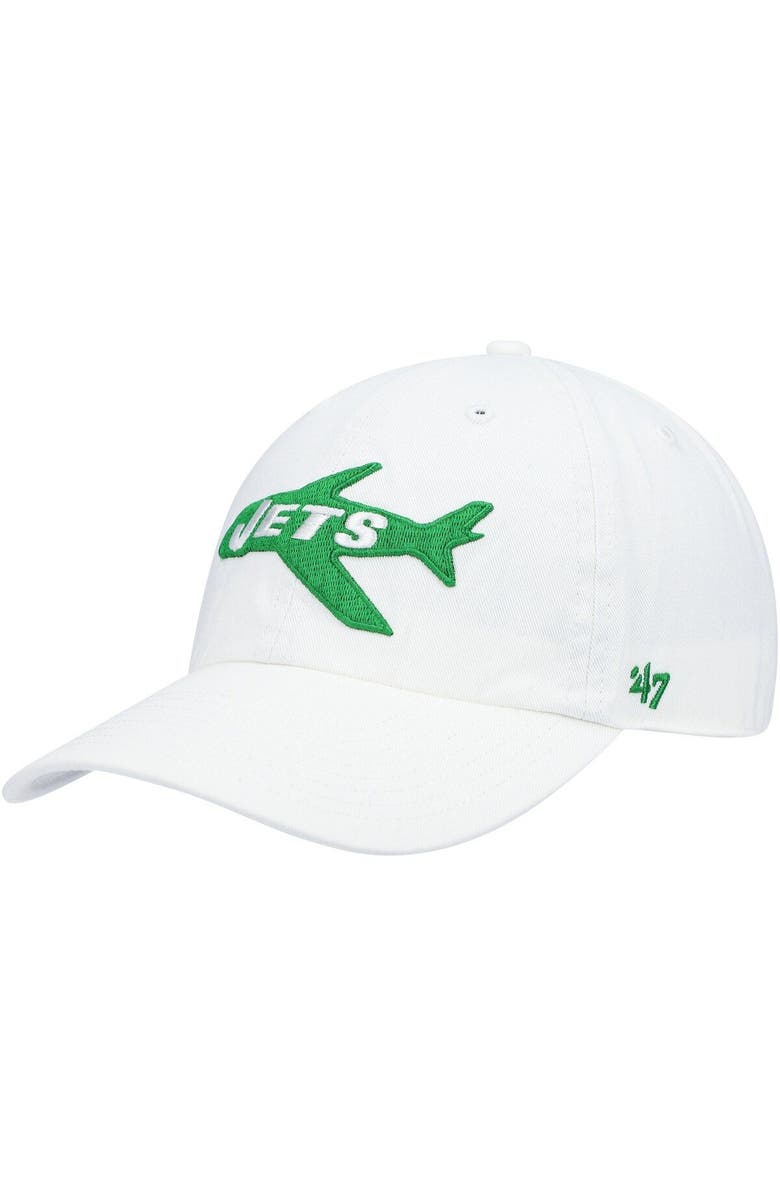 '47 Men's '47 White New York Jets Clean Up Legacy Adjustable Hat, Main, color, White