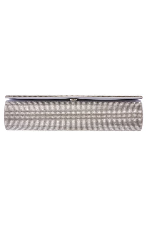 Lady Couture Radiant Rhinestone Clutch In Silver