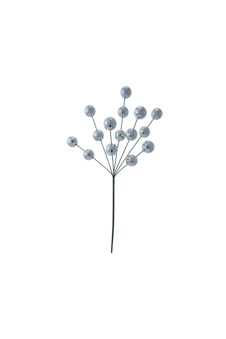 Foam & Mirrored Glass Mosaic Ball Spray, Silver Finish, Main, color, Silver