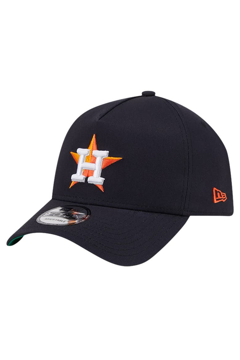 Men's New Era Navy Houston Astros Team Color A-Frame 9FORTY Adjustable Hat, Main, color, Navy