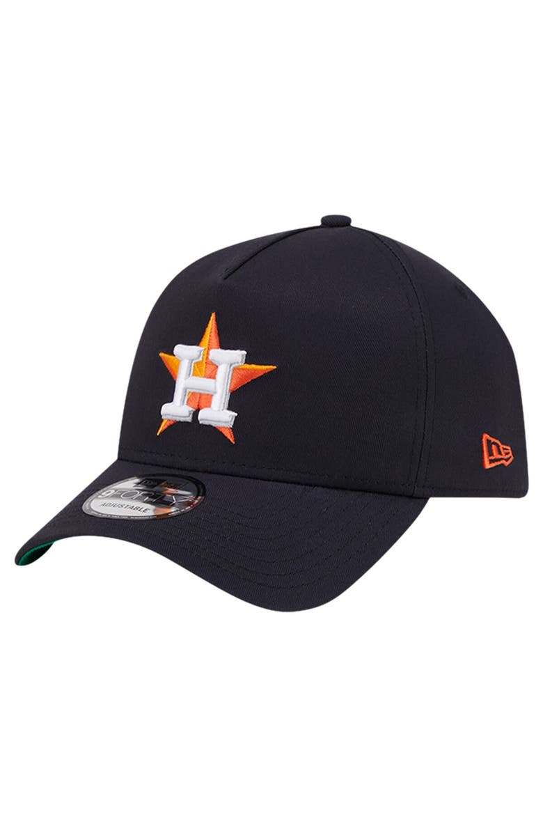 New Era Men's New Era Navy Houston Astros Team Color A-Frame 9FORTY Adjustable Hat, Main, color, Navy