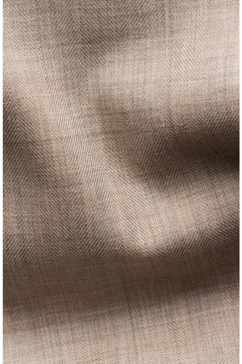 Slim Fit Flannel Dress Shirt, Alternate, color, LIGHT BEIGE