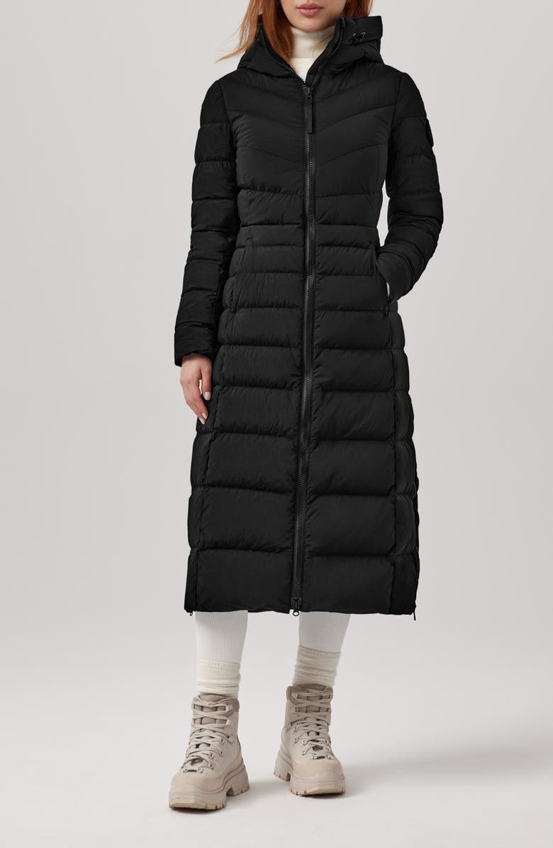Canada Goose Clair Long 750 Fill Power Down Puffer Coat, Main, color, Black - Noir