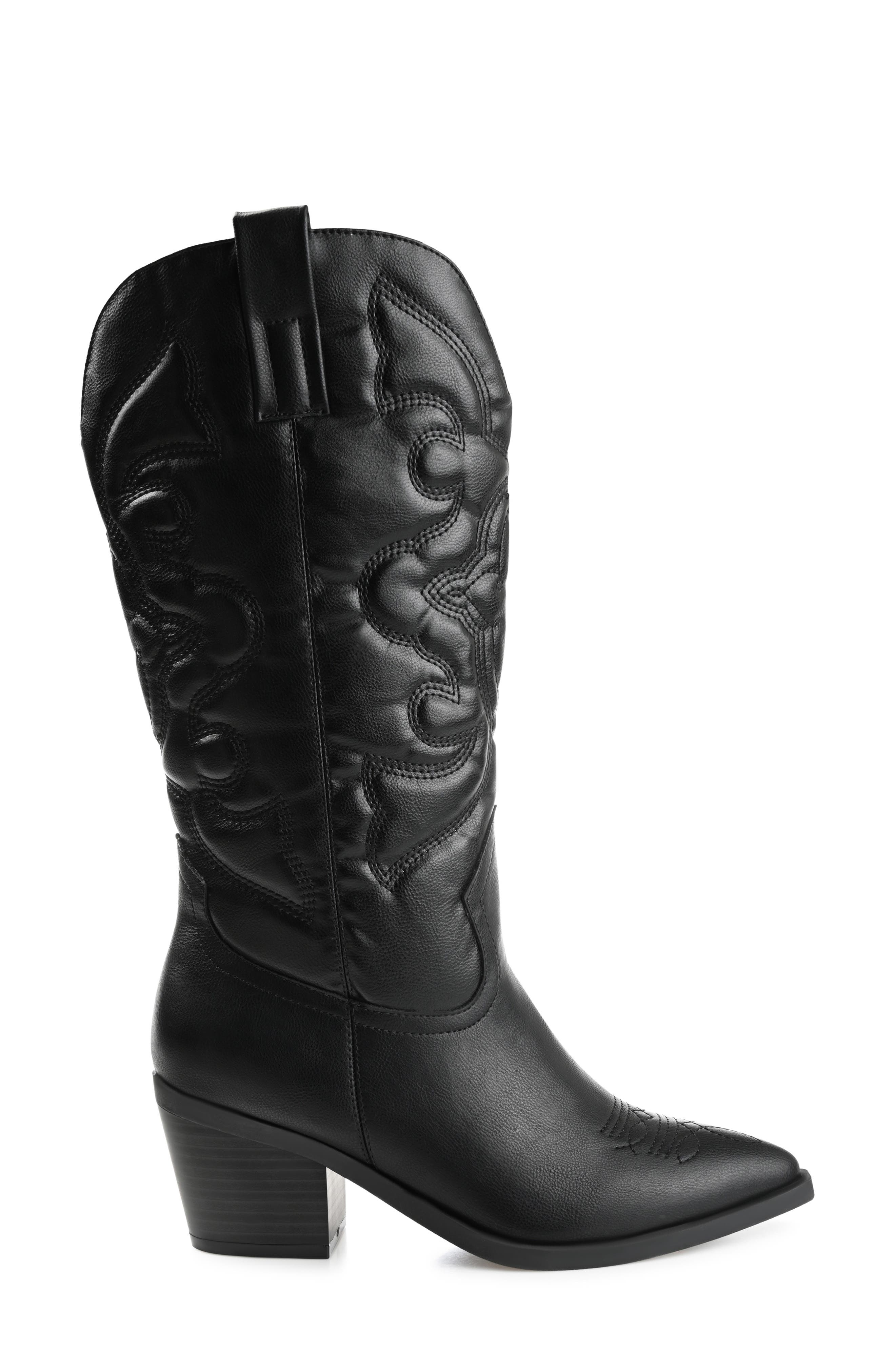 Journee Collection Chantry Western Boot, Alternate, color, Black