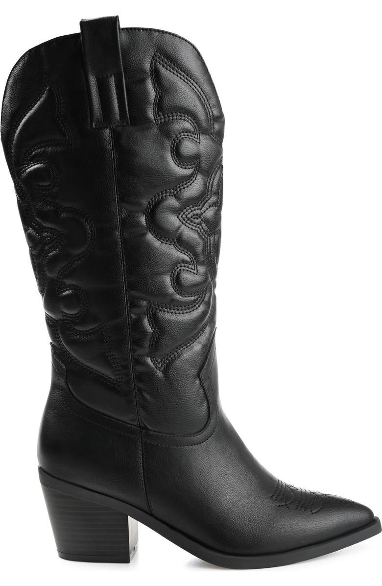 Journee Collection Chantry Western Boot, Alternate, color, Black