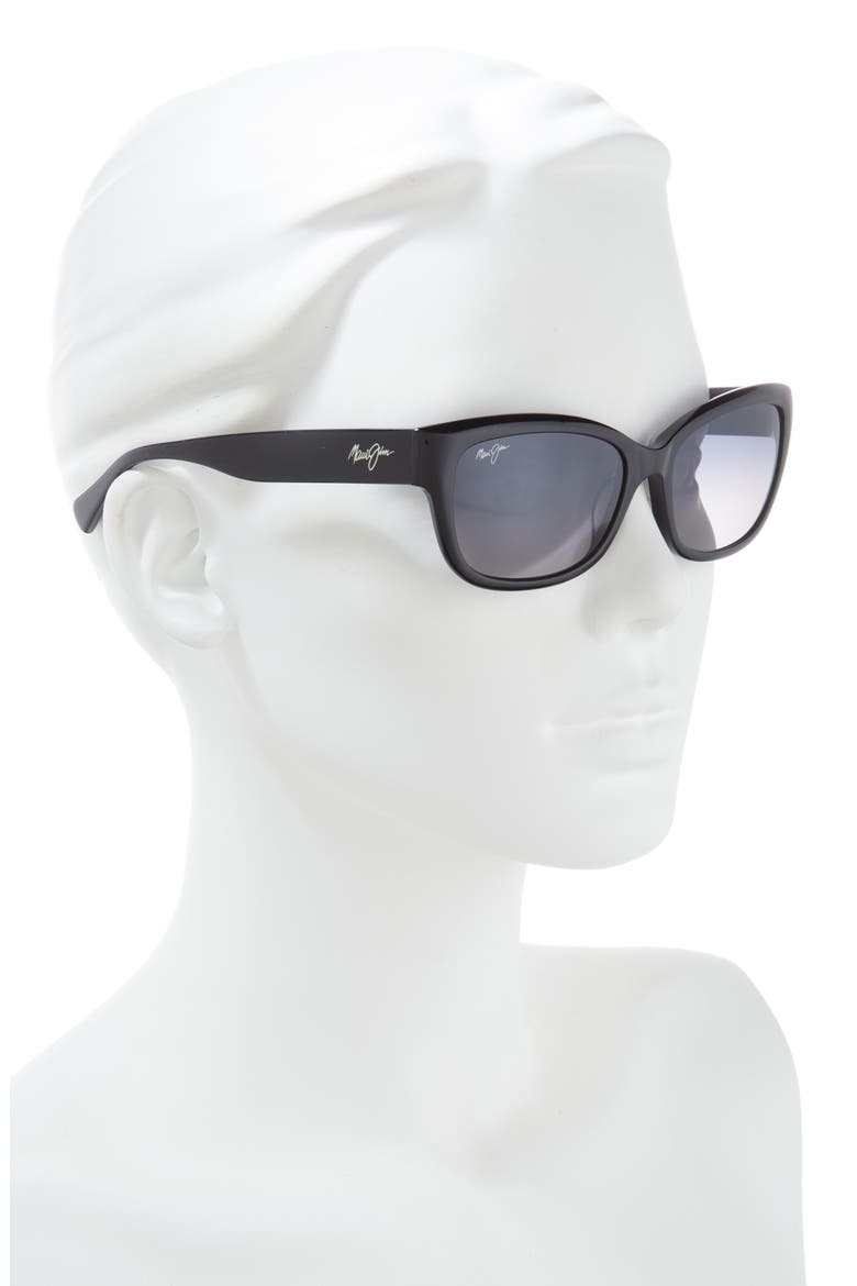 55mm Core Cat Eye Polarized Sunglasses, Alternate, color, BLACK BLACK GREY