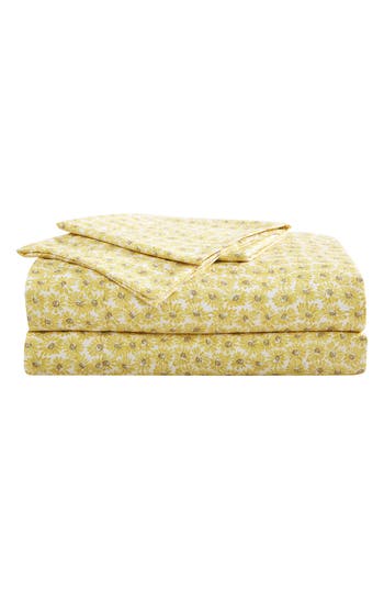 Shop Betsey Johnson Sunflower Field Sheet Set In Yellow