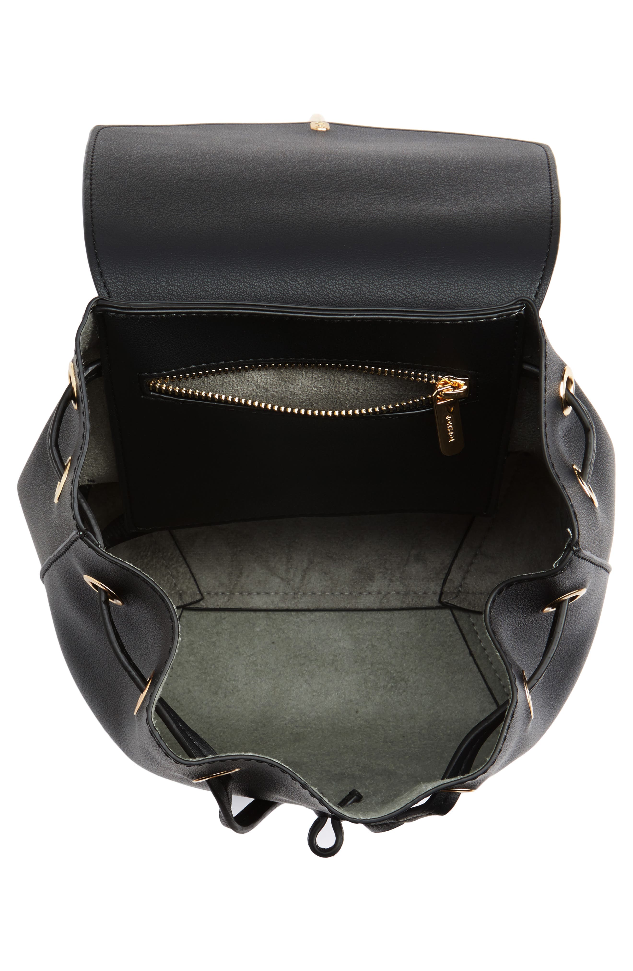 Topshop Blake Mini Faux Leather Backpack, Alternate, color, 