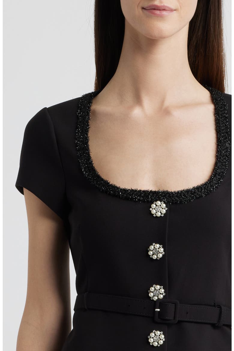 Christine Midi Dress, Alternate, color, BLACK