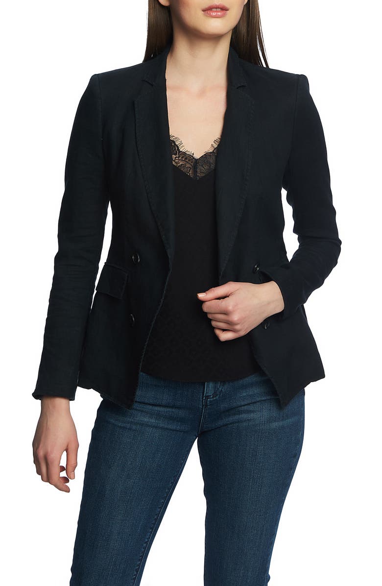 1.STATE Double Breasted Linen Blazer, Main, color, 
