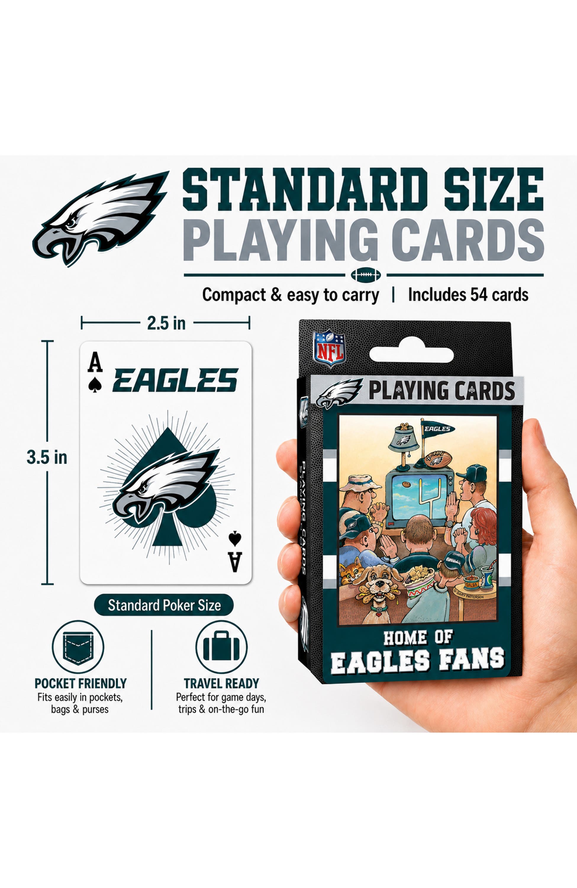 MASTERPIECES Philadelphia Eagles Fan Playing Cards | Nordstrom