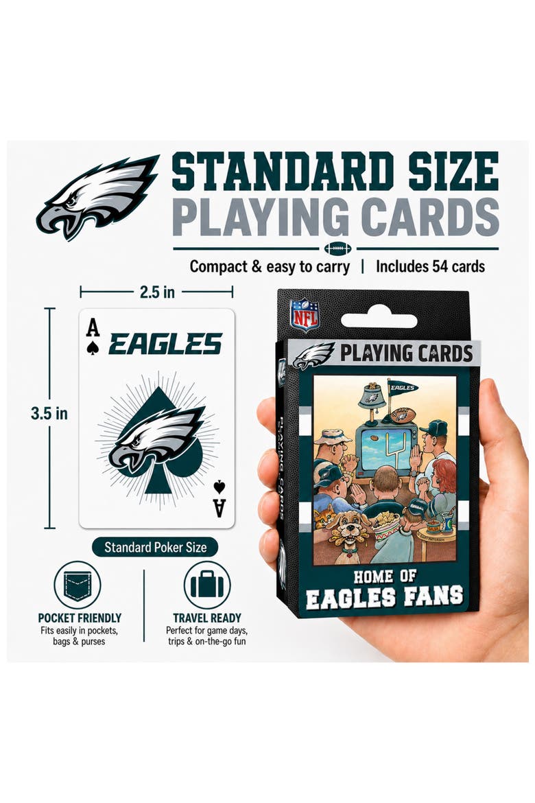 Philadelphia Eagles Fan Playing Cards, Alternate, color, Multicolor
