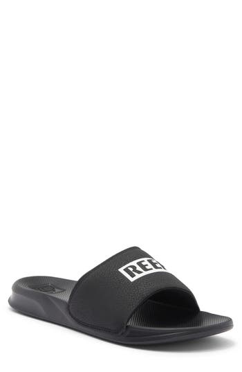 Reef One Slide Sandal In Black/white