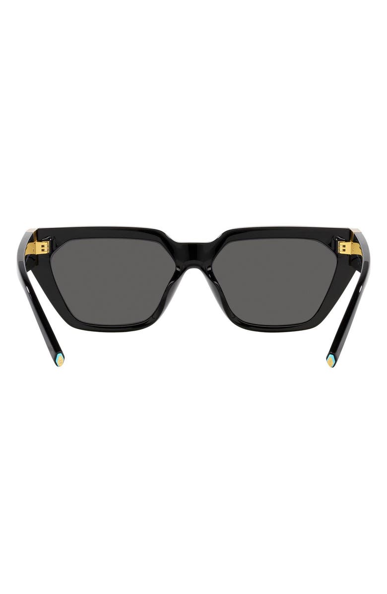 Tiffany & Co. 56mm Irregular Sunglasses, Alternate, color, Black