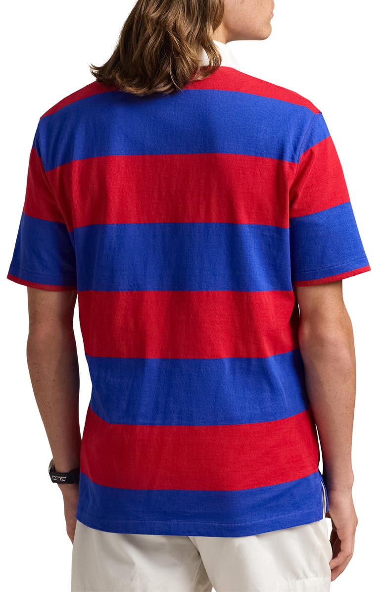 Polo Ralph Lauren Stripe Rugby Shirt, Alternate, color, Red/ Sapphire Star