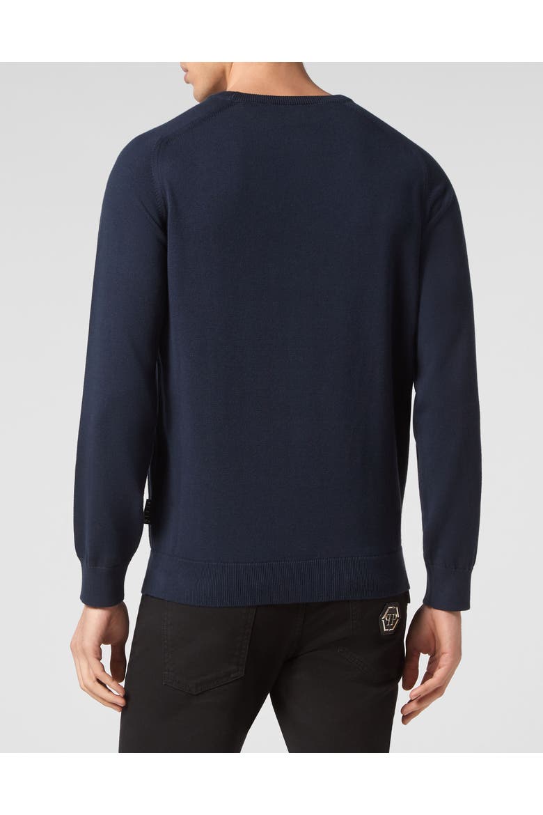 Pullover Round Neck Men, Alternate, color, navy