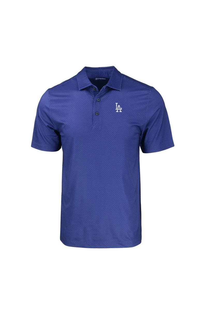Cutter & Buck Men's Cutter & Buck Royal Los Angeles Dodgers Big & Tall Pike Eco Tonal Geo Print Stretch Recycled Polo, Alternate, color, Royal