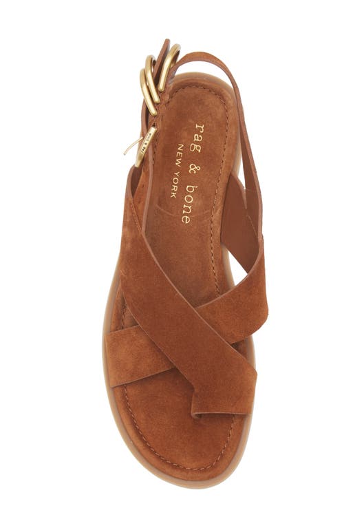 Rag & Bone Women's Gia Toe Loop Sandals In Umber Suede