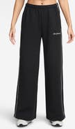 Nike Sportswear Studio Mid Rise Scallop Wide Leg Fleece Pants