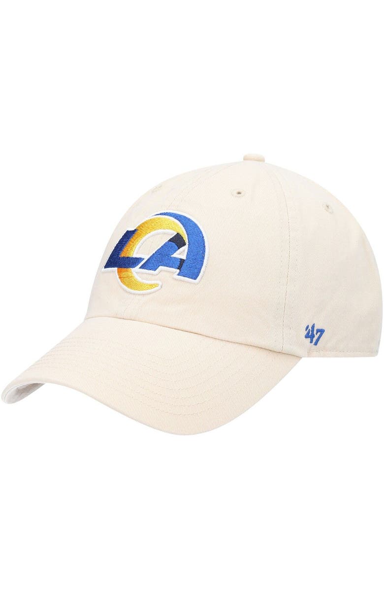'47 Men's '47 Bone Los Angeles Rams Secondary Clean Up Adjustable Hat, Main, color, Natural