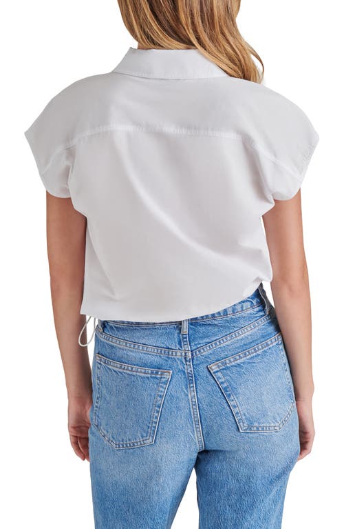 Steve Madden Nassau Short Sleeve Button-up Top In White
