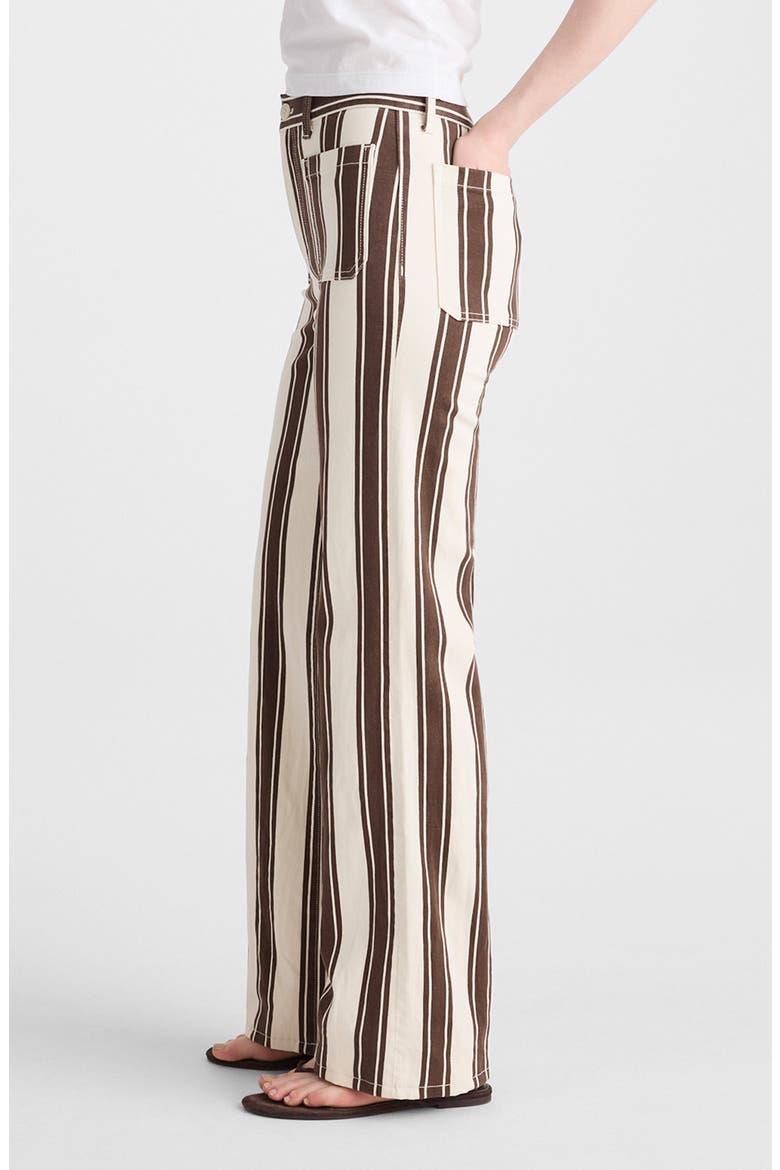The Emmy Stripe Wide Leg Pants, Alternate, color, DARK BROWN STRIPE